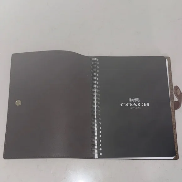 Coach Dark Brown Leather Planner - Picture 2 of 4